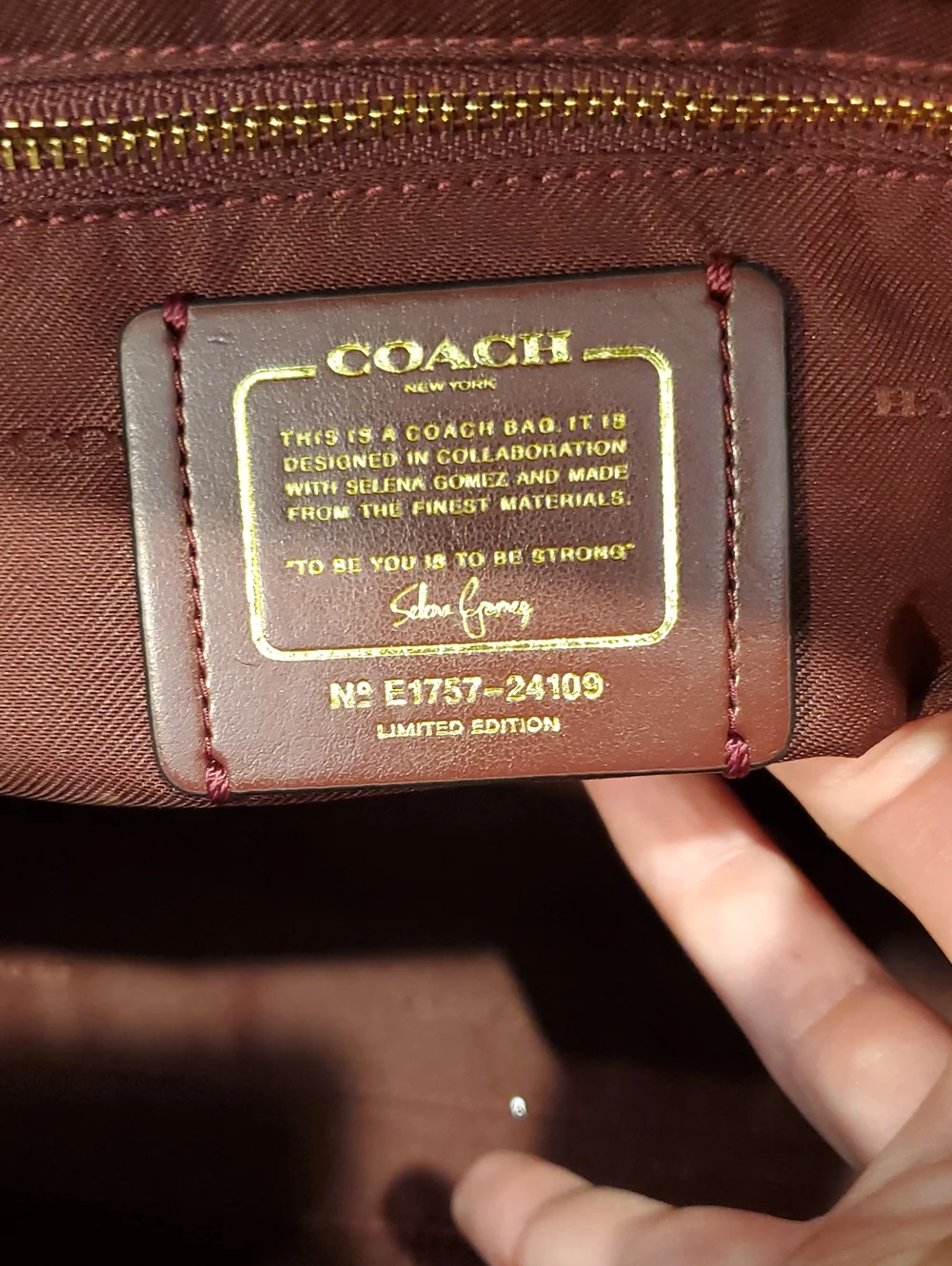 Like NEW Coach x Selena Gomez Colorblock Grace Bag